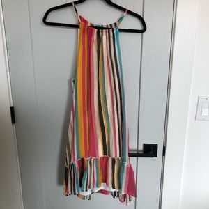 Rainbow striped dress